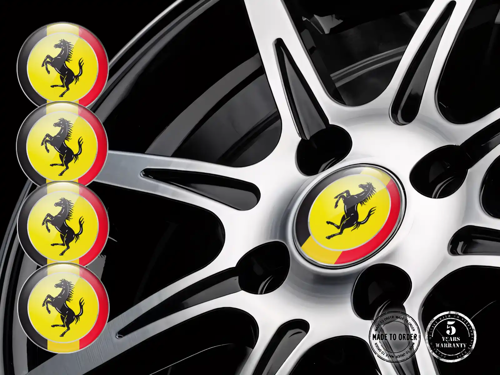 Ferrari Pegatinas de Silicona Edición Etiquetas Estilo de Silicona